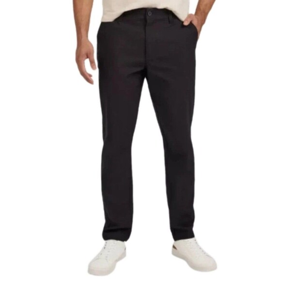 Weatherproof Men's Hybrid Tech Pant Black Size 36x30 Tapered Leg Zip Pockets NWT - Picture 1 of 14